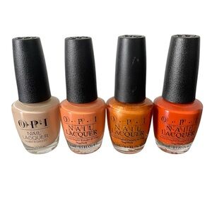 OPI 4 Pack of Assorted Orange Colored Nail Polish Lot
